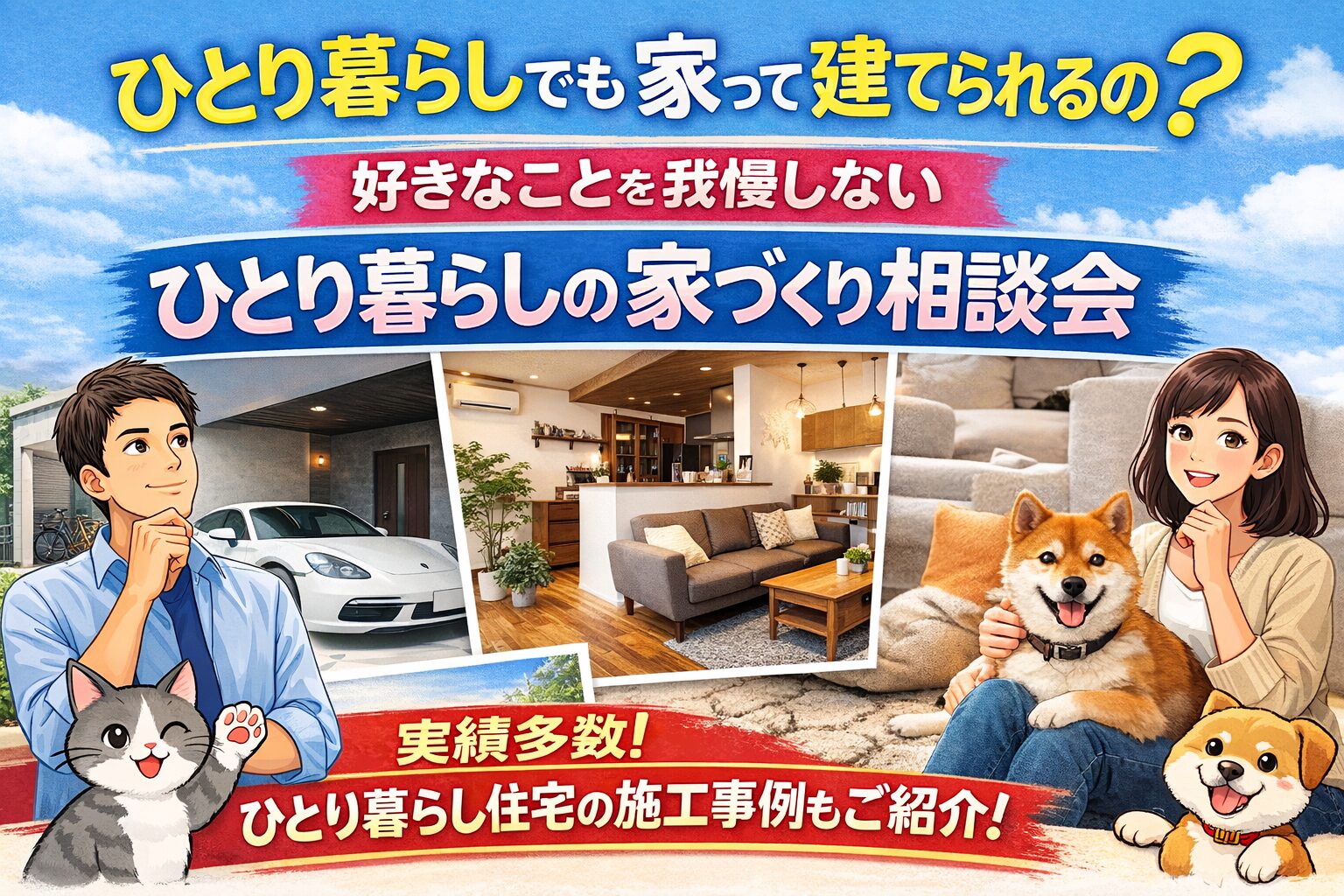 ひとり暮らしでも家って建てられるの？　　　　　　　　　　　　　　好きなことを我慢しないひとり暮らしの家づくり相談会