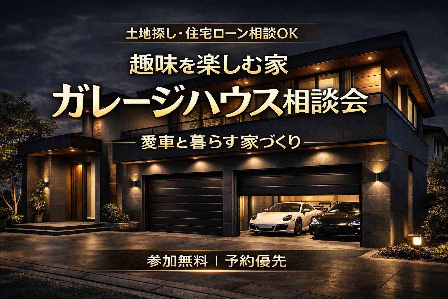 趣味を楽しむ家　ガレージハウス相談会